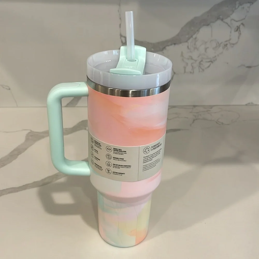 Stanley - WARM SERENE BRUSHSTROKES aka ‘Taylor Swift Stanley’ 40oz Tumbler - NWT